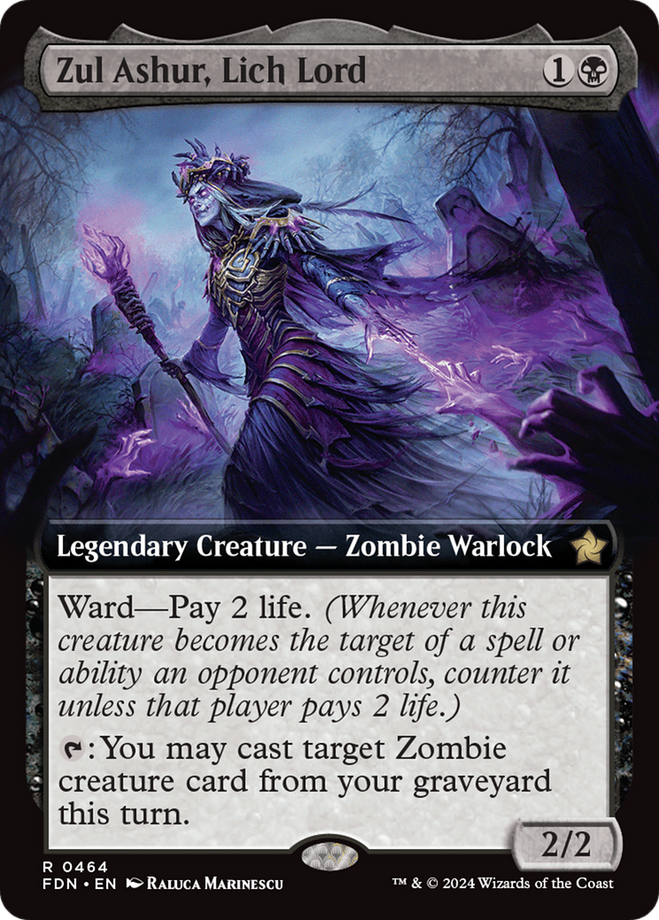 Zul Ashur, Lich Lord (Extended Art) [Foundations] | The Clever Kobold