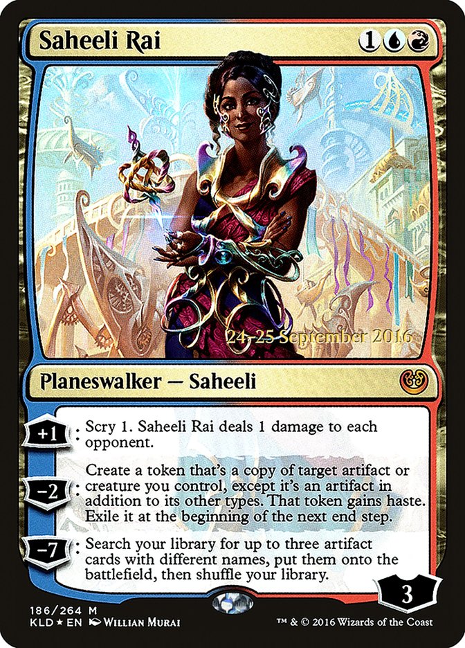 Saheeli Rai [Kaladesh Prerelease Promos] | The Clever Kobold