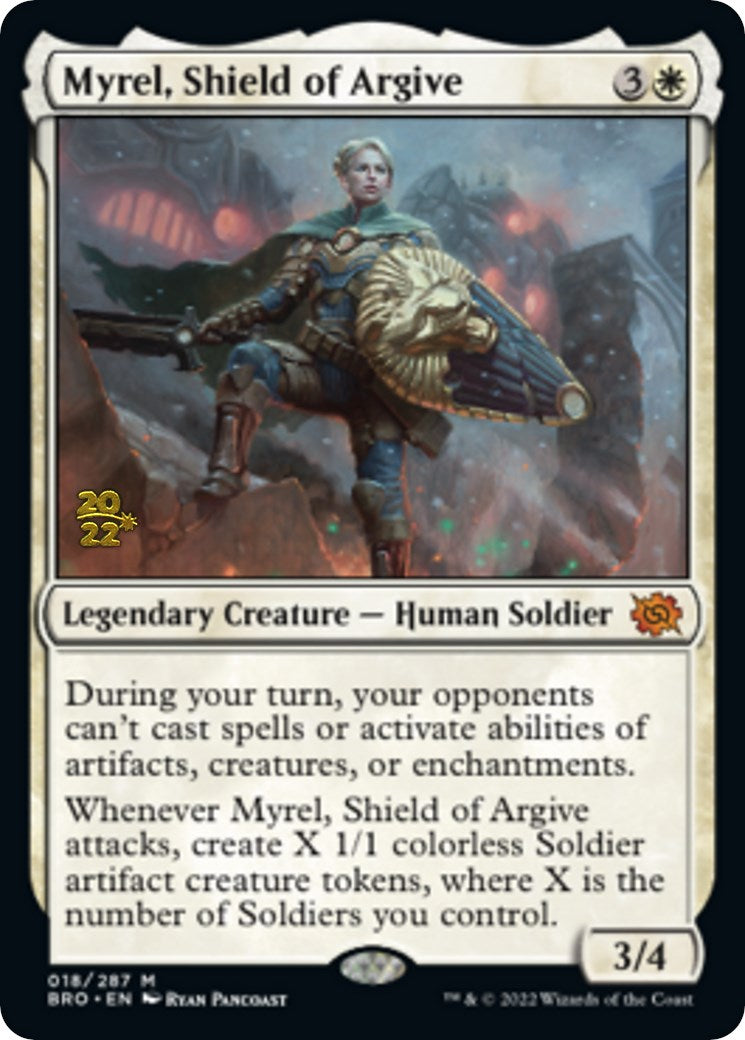 Myrel, Shield of Argive [The Brothers' War Prerelease Promos] | The Clever Kobold