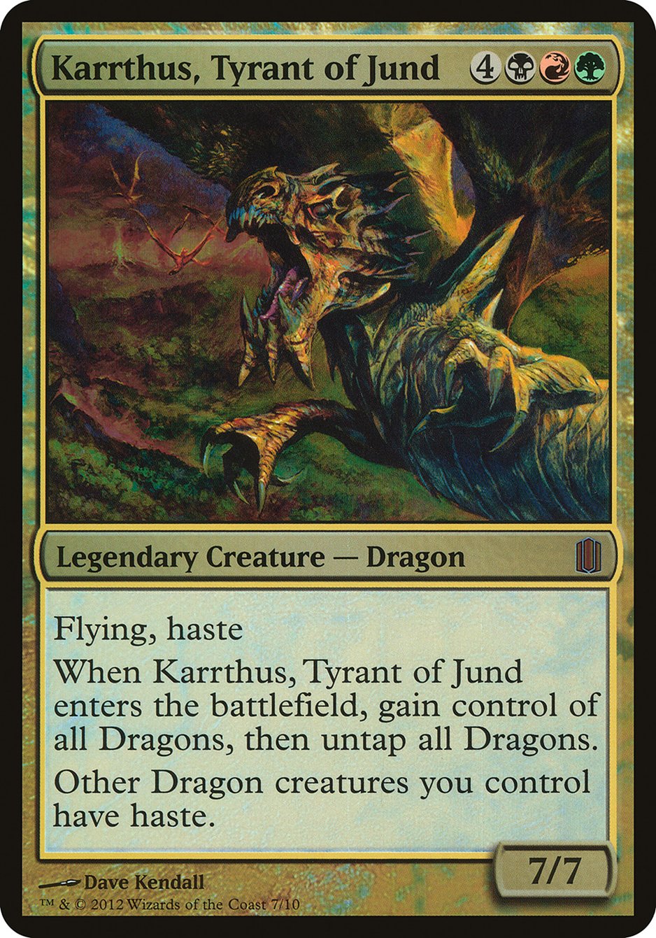 Karrthus, Tyrant of Jund (Oversized) [Commander's Arsenal Oversized] | The Clever Kobold