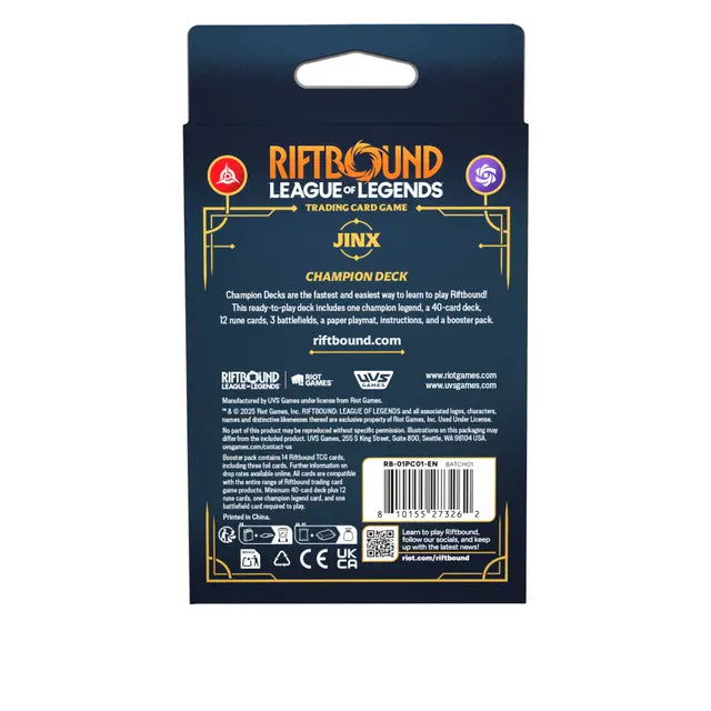 Riftbound: League of Legends TCG Origins Champion Deck: Jinx