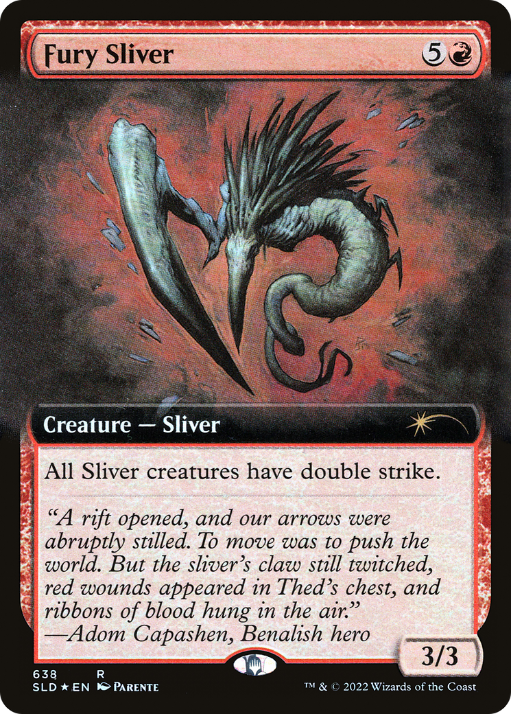 Fury Sliver (Extended Art) [Secret Lair Drop Promos] | The Clever Kobold