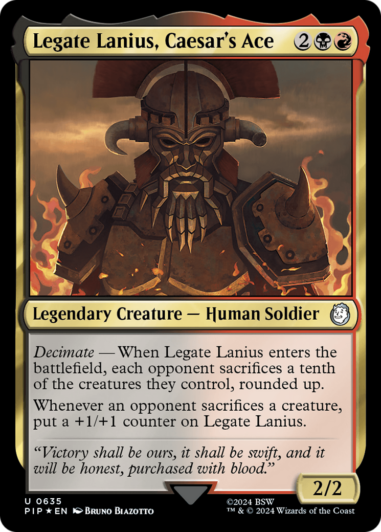 Legate Lanius, Caesar's Ace (Surge Foil) [Fallout] | The Clever Kobold