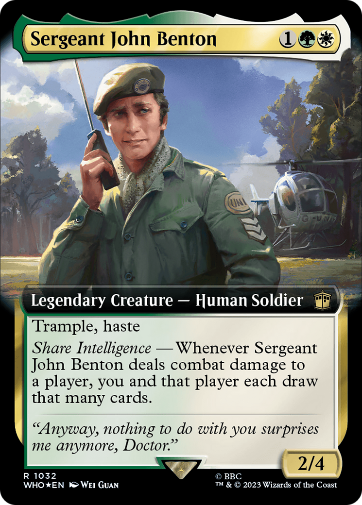 Sergeant John Benton (Extended Art) (Surge Foil) [Doctor Who] | The Clever Kobold