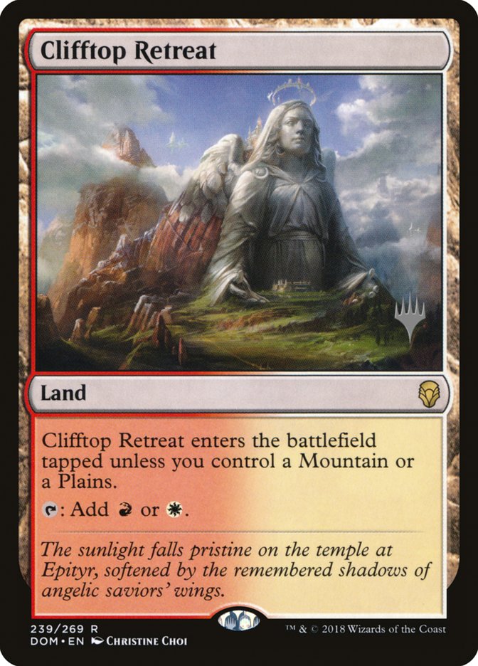 Clifftop Retreat (Promo Pack) [Dominaria Promos] | The Clever Kobold