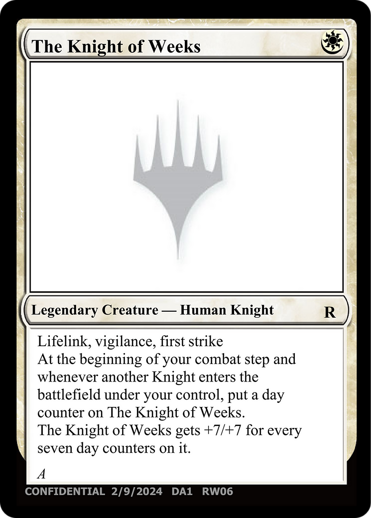 The Knight of Weeks [Unknown Event] | The Clever Kobold