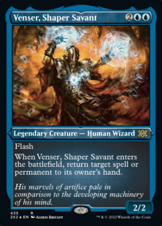 Venser, Shaper Savant (Foil Etched) [Double Masters 2022] | The Clever Kobold