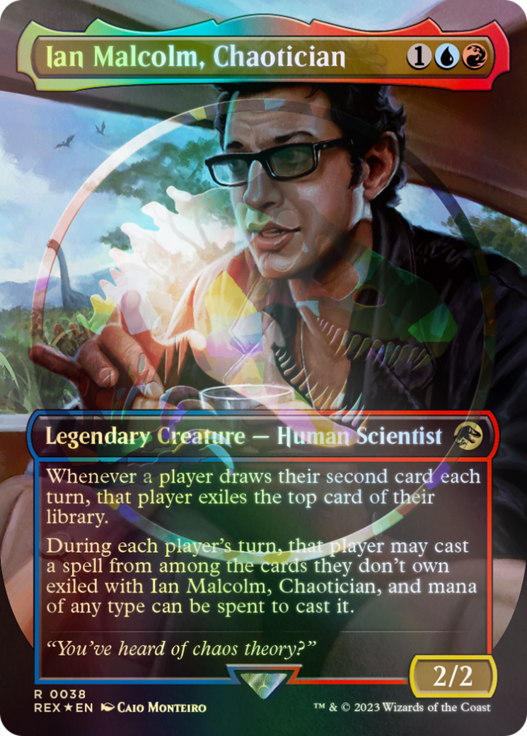 Ian Malcolm, Chaotician (Emblem) (Borderless) [Jurassic World Collection Tokens] | The Clever Kobold