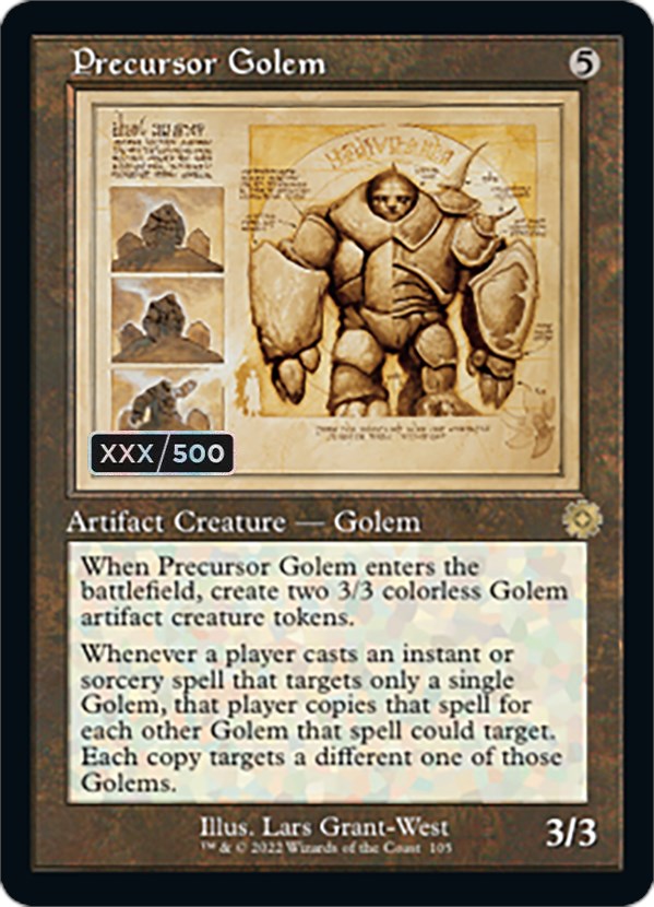 Precursor Golem (Retro Schematic) (Serialized) [The Brothers' War Retro Artifacts] | The Clever Kobold