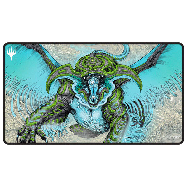 Playmat: MTG Black Stitched- Tarkir Dragonstorm- Ureni, the Song Unending