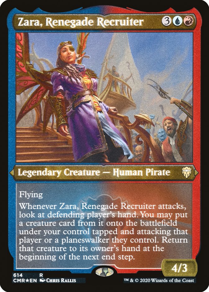 Zara, Renegade Recruiter (Etched) [Commander Legends] | The Clever Kobold