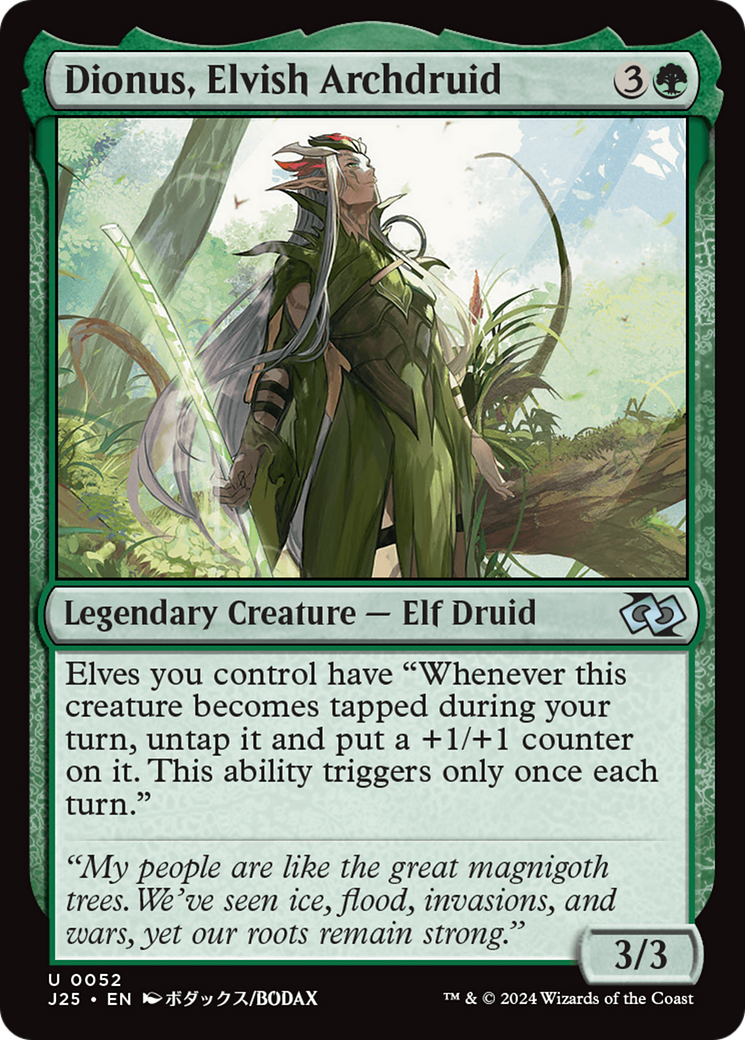 Dionus, Elvish Archdruid (Anime) [Foundations Jumpstart] | The Clever Kobold