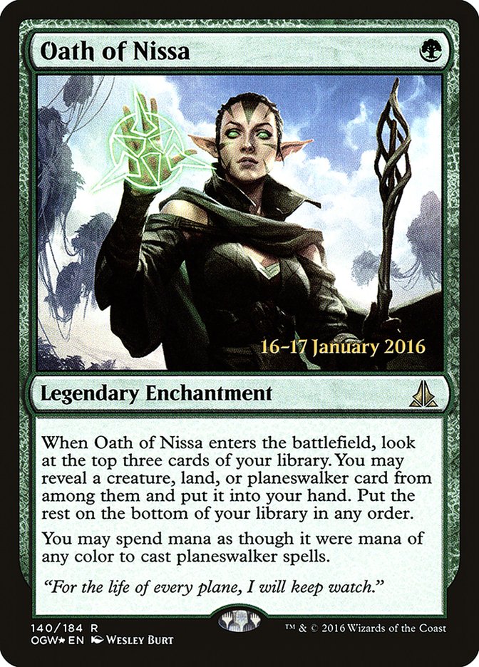 Oath of Nissa [Oath of the Gatewatch Prerelease Promos] | The Clever Kobold