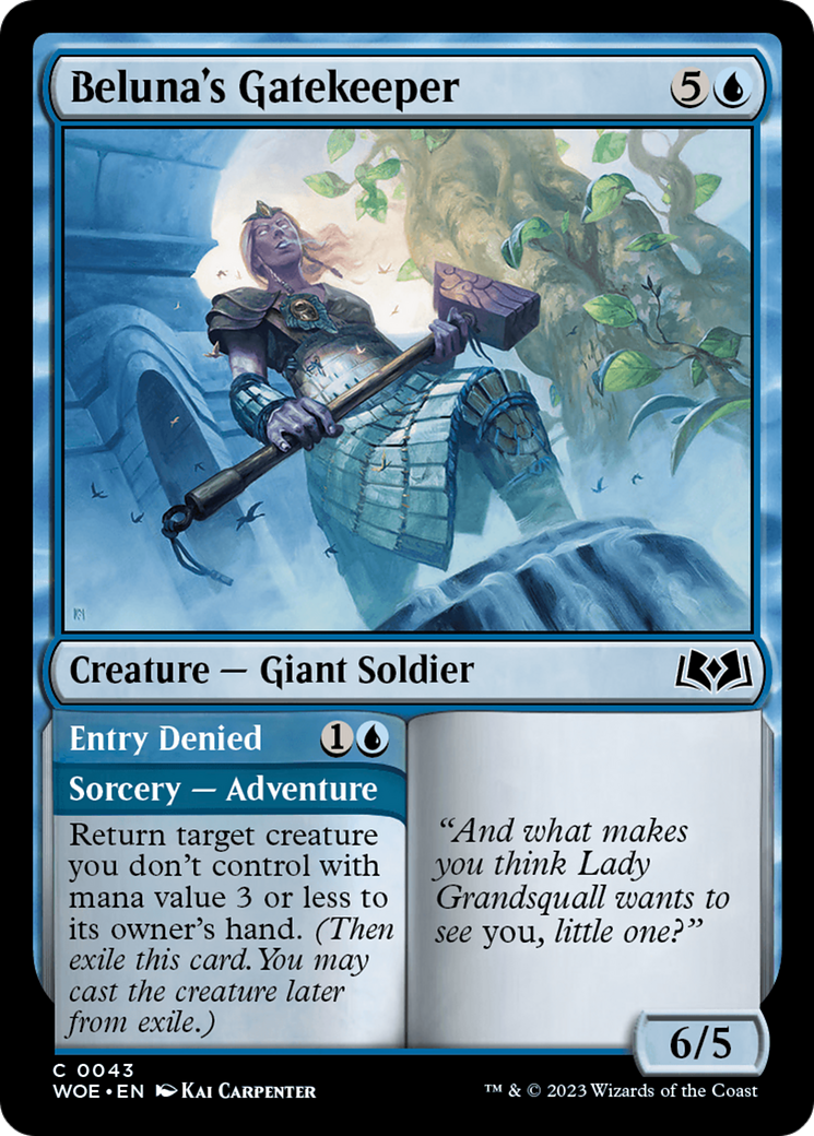 Beluna's Gatekeeper // Entry Denied [Wilds of Eldraine] | The Clever Kobold