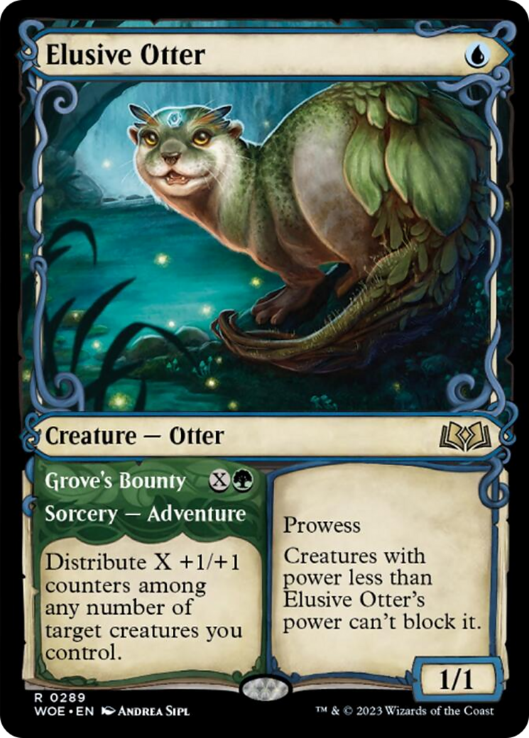 Elusive Otter // Grove's Bounty (Showcase) [Wilds of Eldraine] | The Clever Kobold