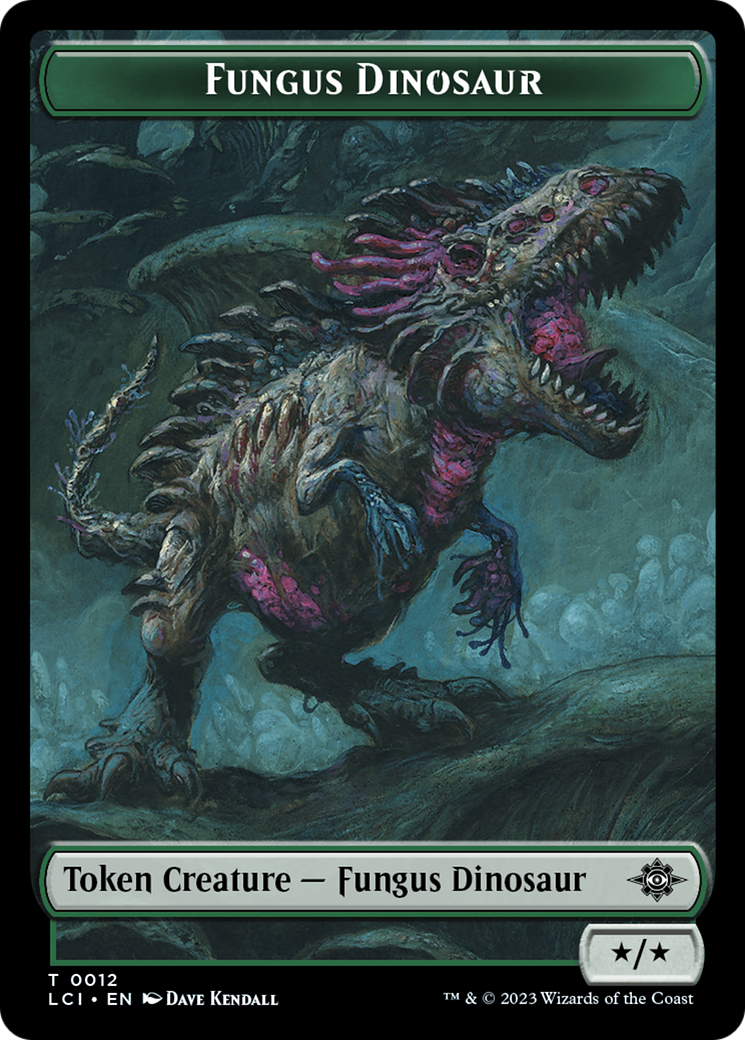 Fungus Dinosaur // Spirit Double-Sided Token [The Lost Caverns of Ixalan Tokens] | The Clever Kobold