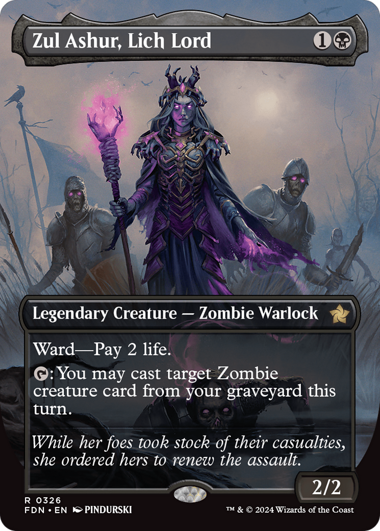 Zul Ashur, Lich Lord (Borderless) [Foundations] | The Clever Kobold