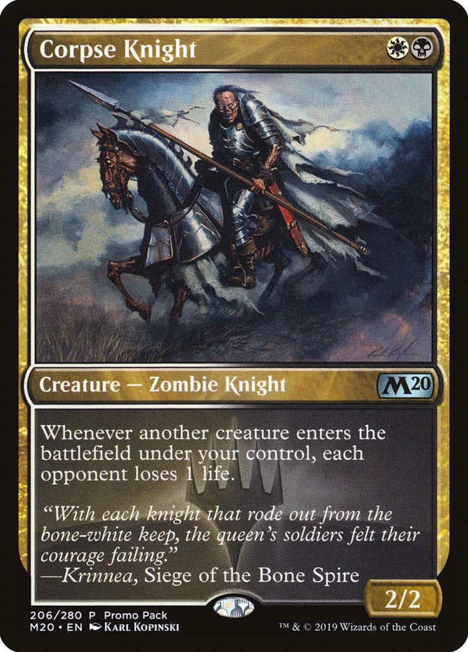 Corpse Knight (Promo Pack) [Core Set 2020 Promos] | The Clever Kobold