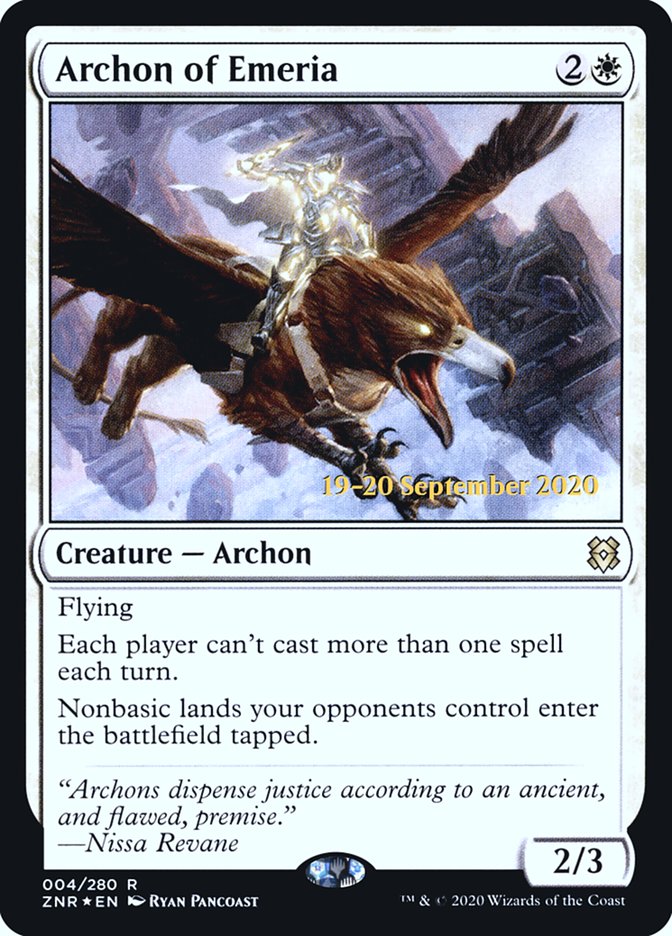 Archon of Emeria [Zendikar Rising Prerelease Promos] | The Clever Kobold