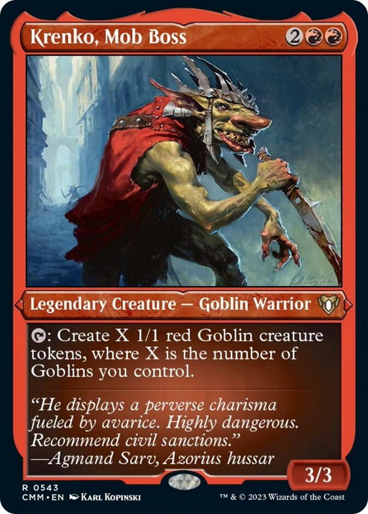 Krenko, Mob Boss (Foil Etched) [Commander Masters] | The Clever Kobold