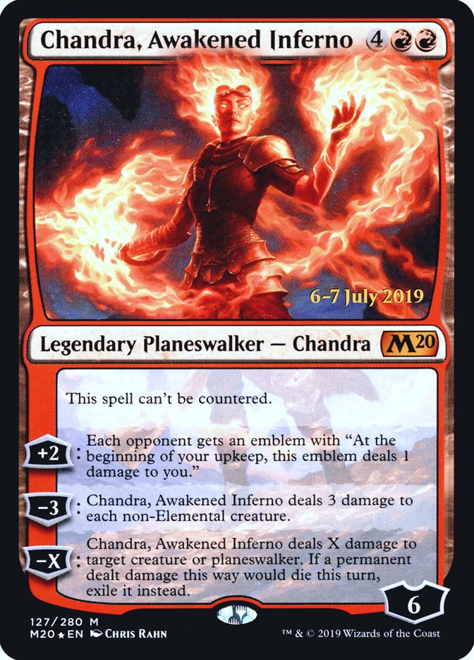 Chandra, Awakened Inferno [Core Set 2020 Prerelease Promos] | The Clever Kobold