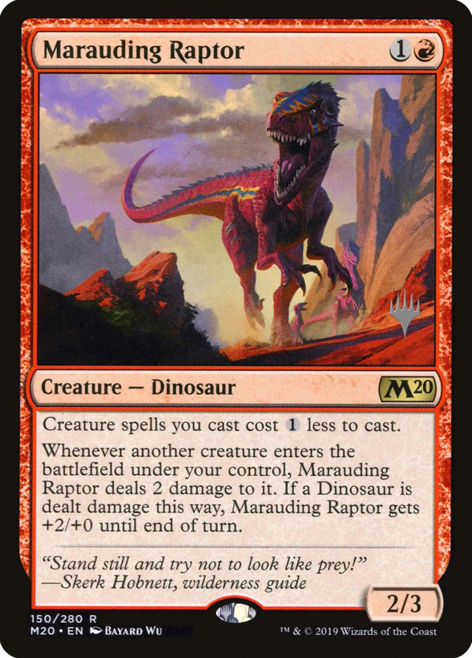 Marauding Raptor (Promo Pack) [Core Set 2020 Promos] | The Clever Kobold