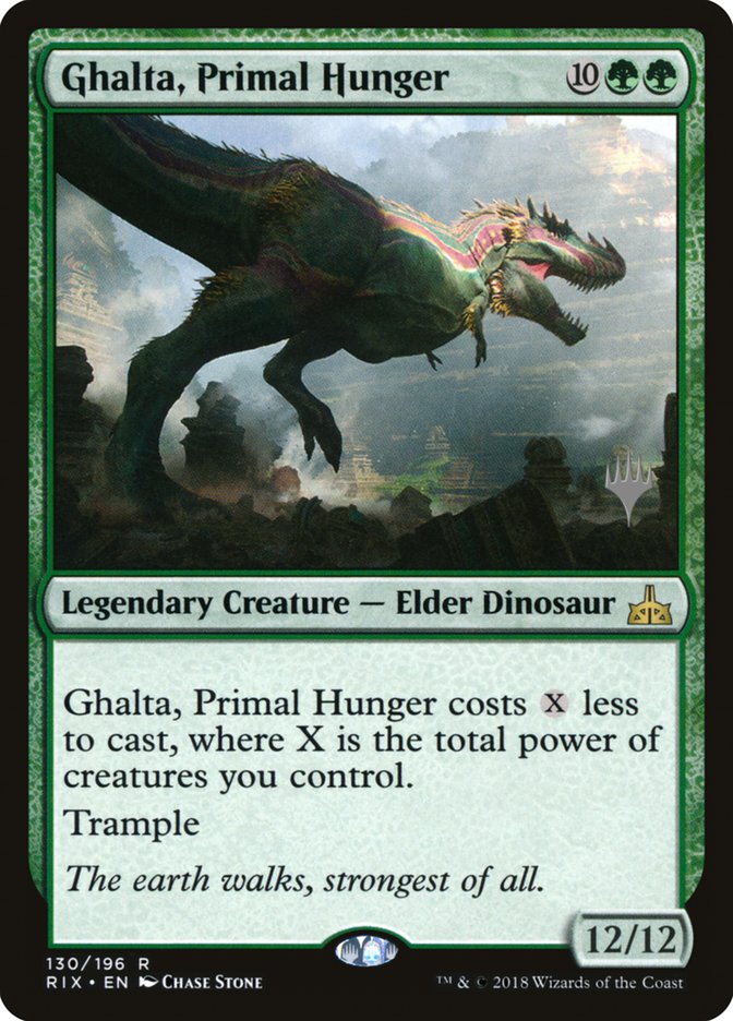 Ghalta, Primal Hunger (Promo Pack) [Rivals of Ixalan Promos] | The Clever Kobold