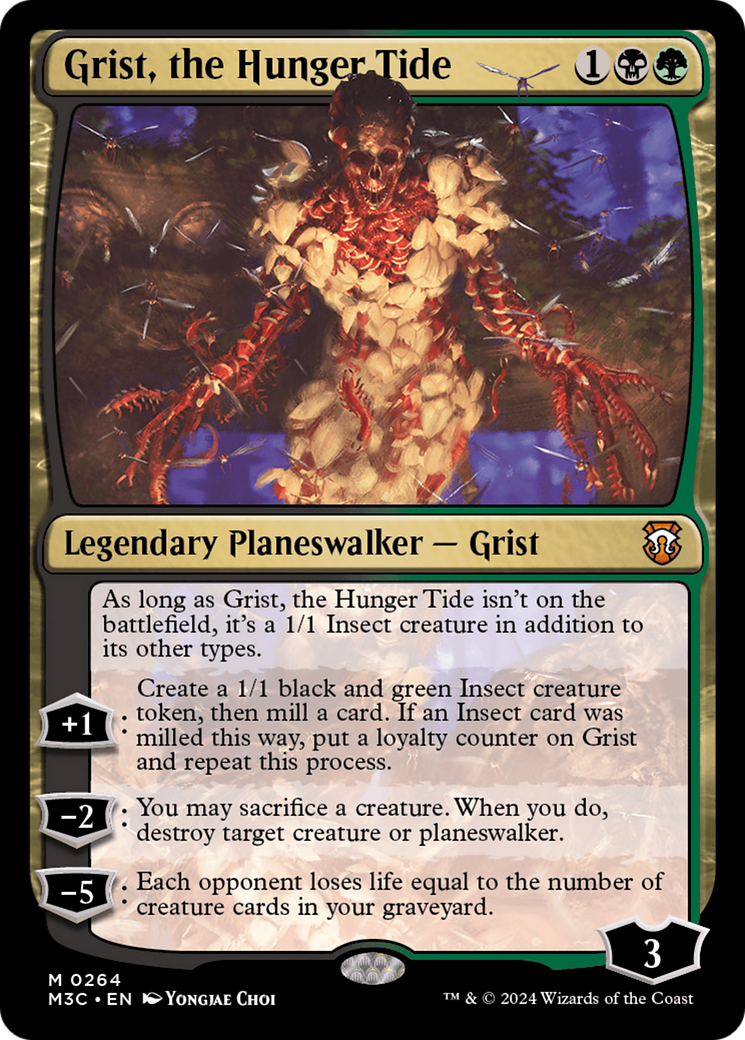 Grist, the Hunger Tide (Ripple Foil) [Modern Horizons 3 Commander] | The Clever Kobold