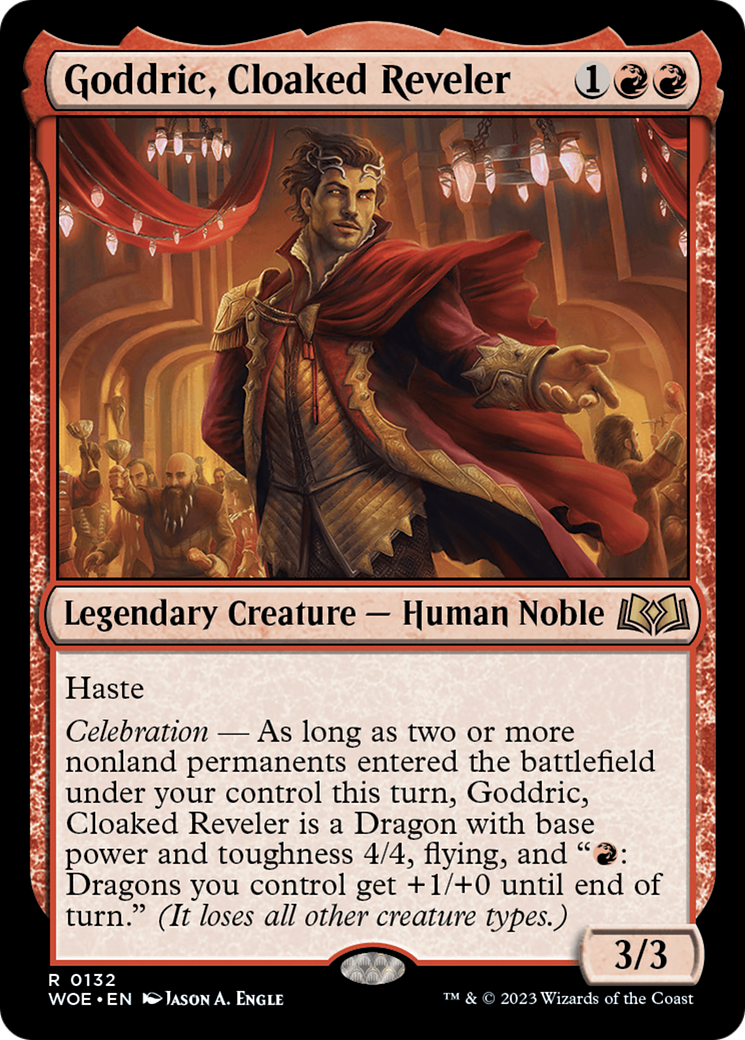 Goddric, Cloaked Reveler [Wilds of Eldraine] | The Clever Kobold