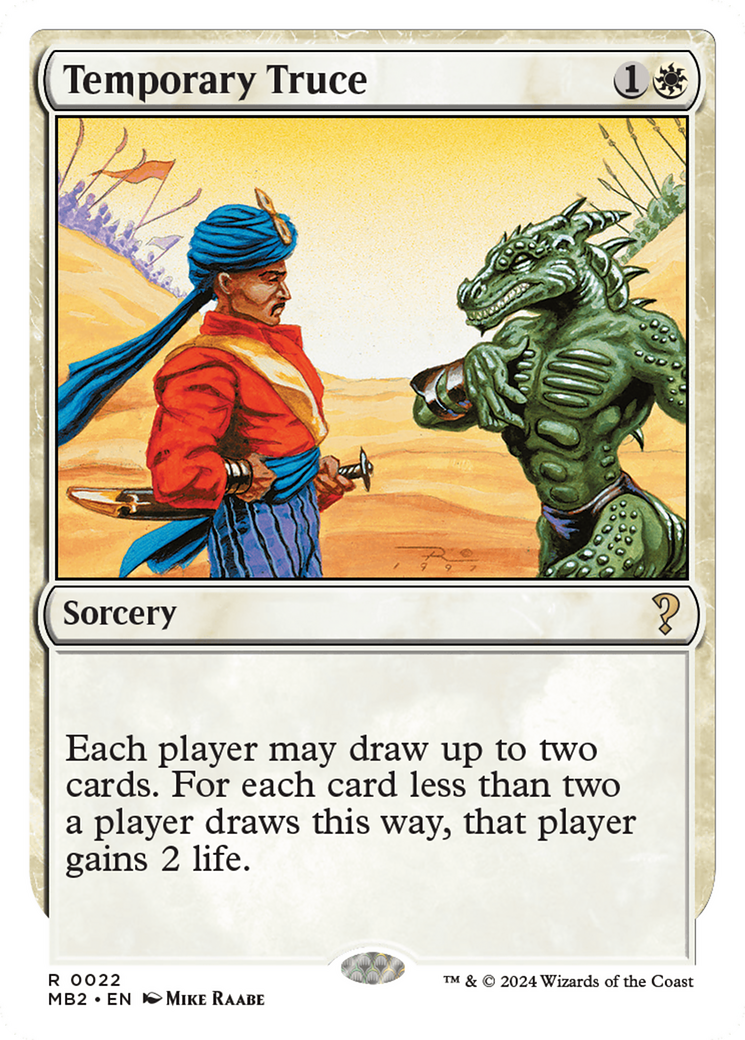 Temporary Truce (White Border) [Mystery Booster 2] | The Clever Kobold