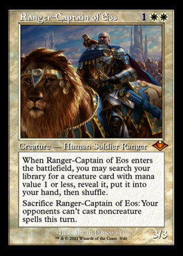 Ranger-Captain of Eos (Retro Foil Etched) [Modern Horizons] | The Clever Kobold