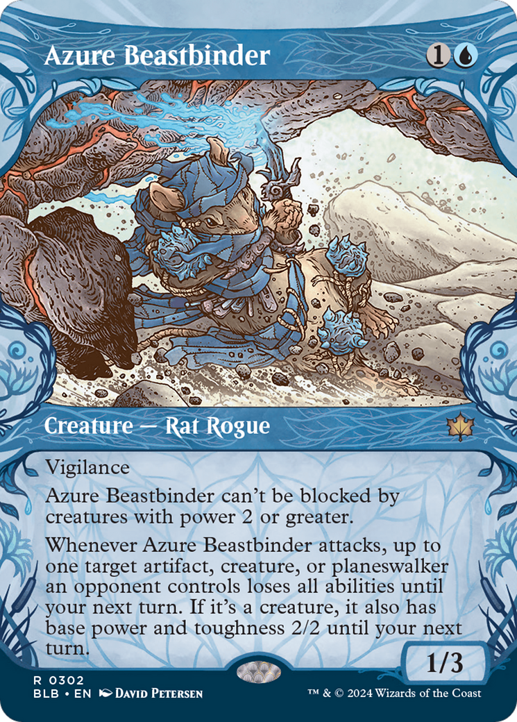 Azure Beastbinder (Showcase) [Bloomburrow] | The Clever Kobold