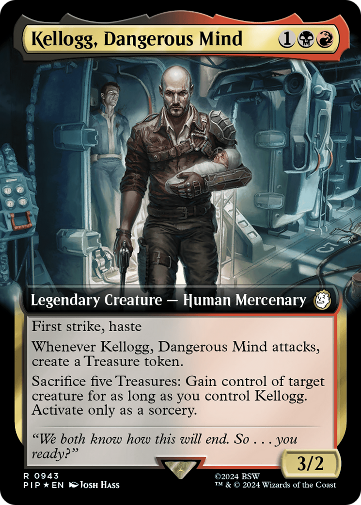 Kellogg, Dangerous Mind (Extended Art) (Surge Foil) [Fallout] | The Clever Kobold