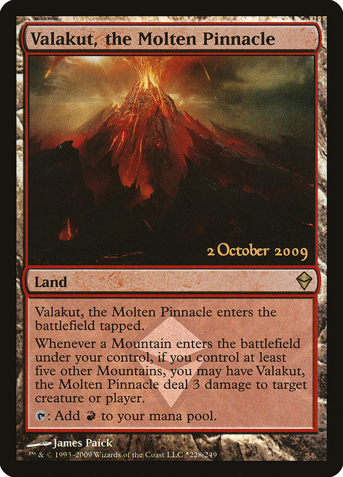 Valakut, the Molten Pinnacle [Zendikar Prerelease Promos] | The Clever Kobold