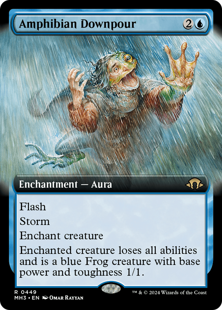 Amphibian Downpour (Extended Art) [Modern Horizons 3] | The Clever Kobold