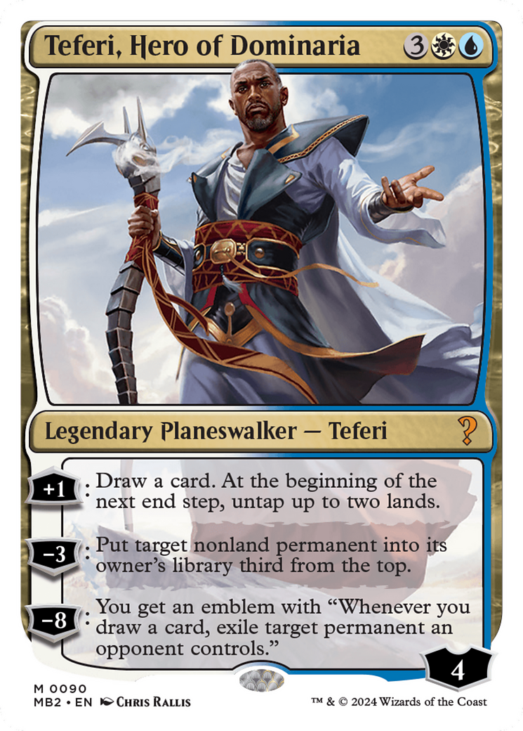 Teferi, Hero of Dominaria (White Border) [Mystery Booster 2] | The Clever Kobold