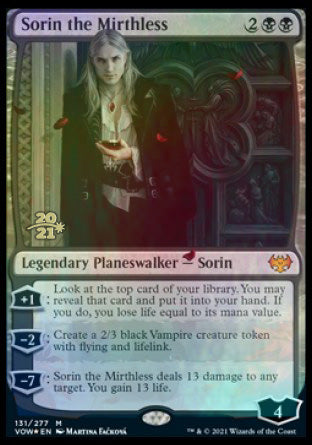 Sorin the Mirthless [Innistrad: Crimson Vow Prerelease Promos] | The Clever Kobold