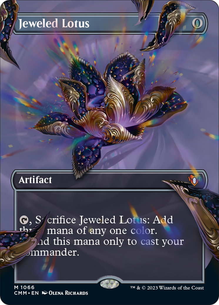 Jeweled Lotus (Borderless Textured Foil Frame Break) [Commander Masters] | The Clever Kobold