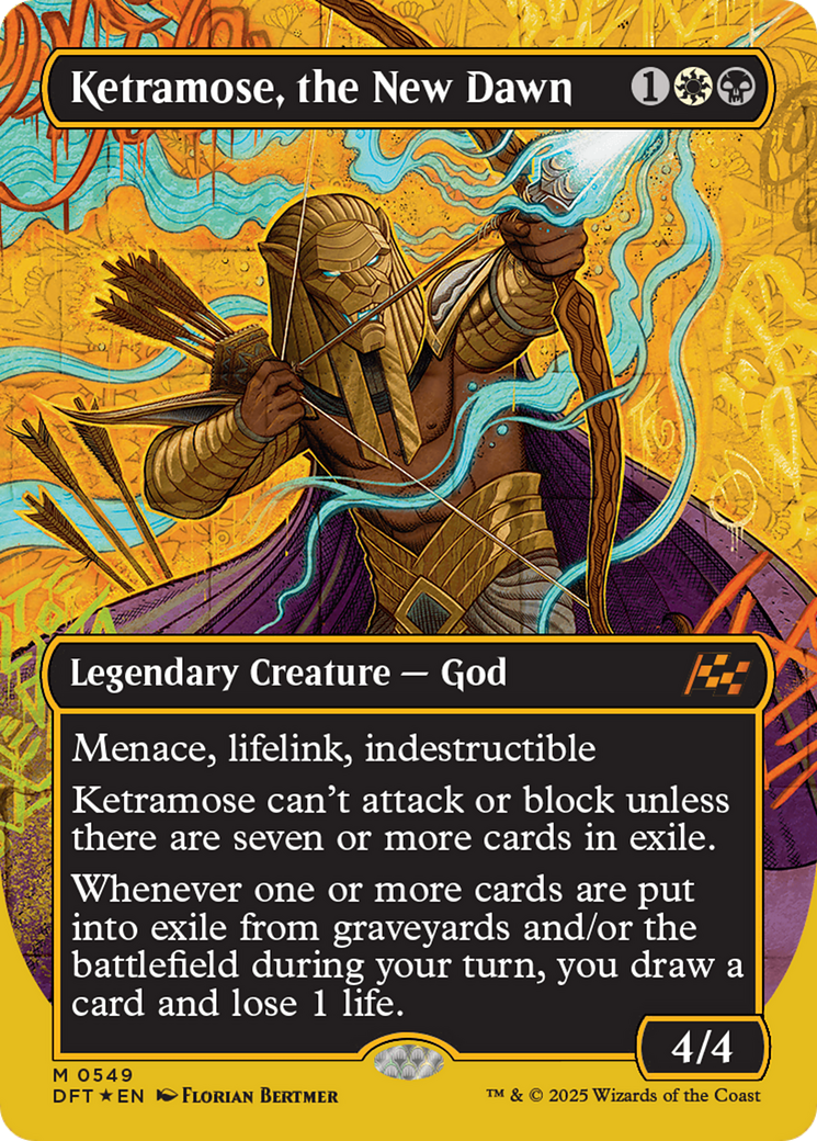 Ketramose, the New Dawn (Borderless) (First-Place Foil) [Aetherdrift] | The Clever Kobold