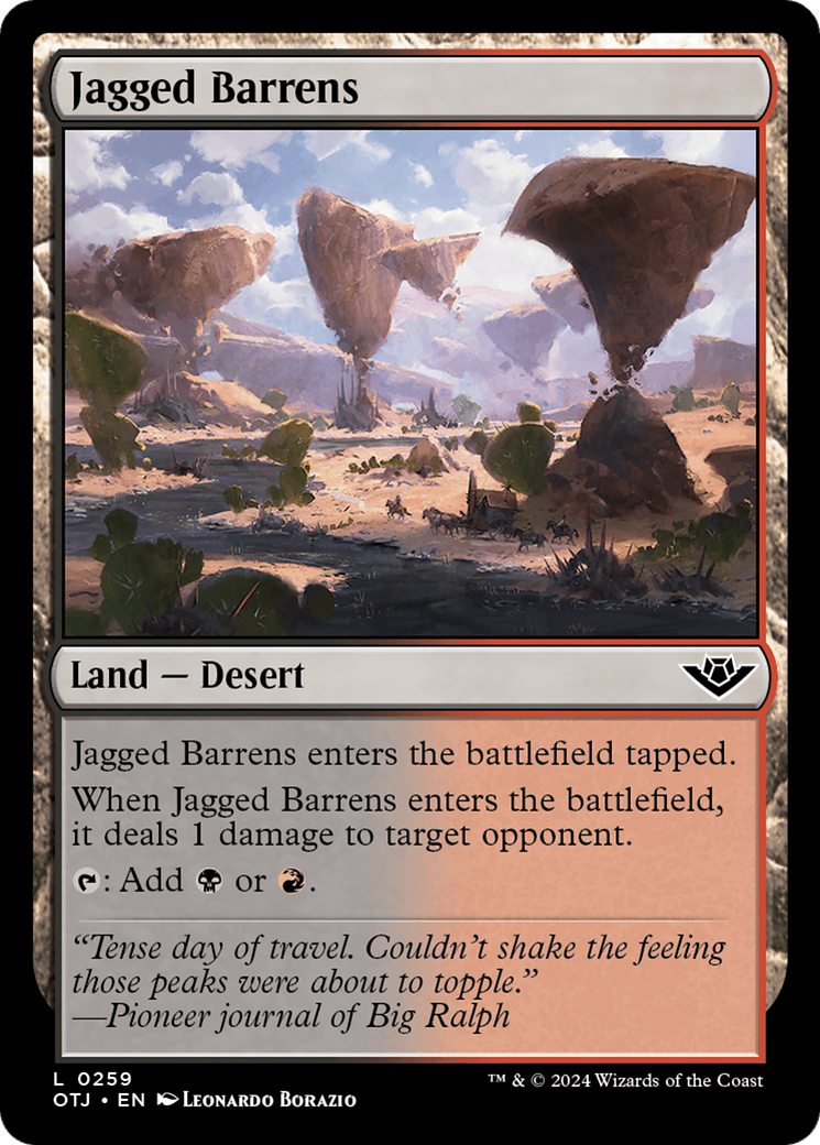 Jagged Barrens [Outlaws of Thunder Junction] | The Clever Kobold