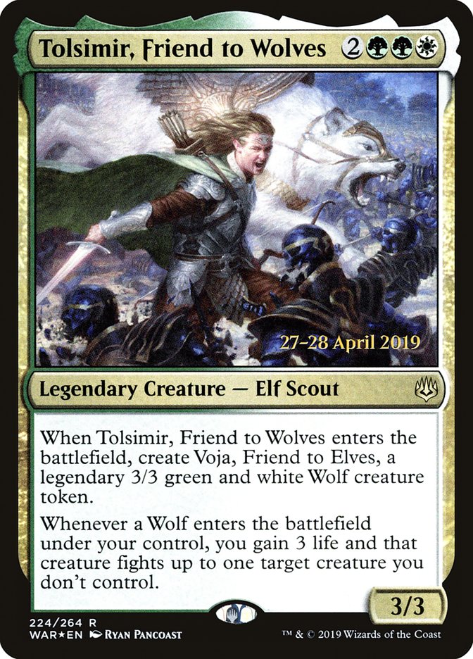 Tolsimir, Friend to Wolves [War of the Spark Prerelease Promos] | The Clever Kobold