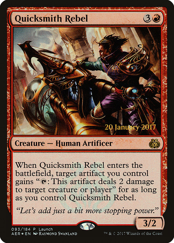 Quicksmith Rebel (Launch) [Aether Revolt Promos] | The Clever Kobold