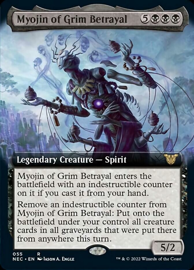 Myojin of Grim Betrayal (Extended Art) [Kamigawa: Neon Dynasty Commander] | The Clever Kobold