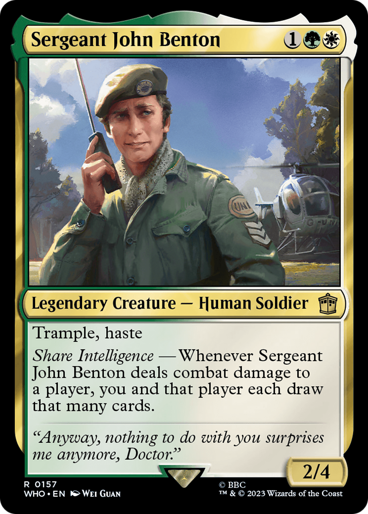 Sergeant John Benton [Doctor Who] | The Clever Kobold