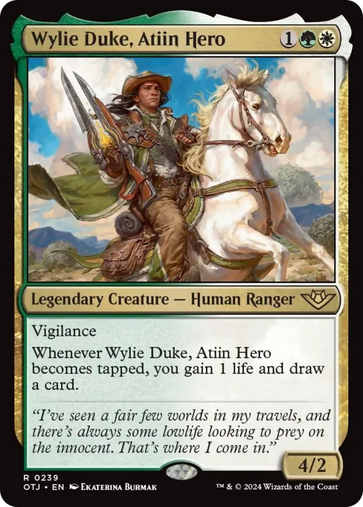 Wylie Duke, Atiin Hero [Outlaws of Thunder Junction] | The Clever Kobold