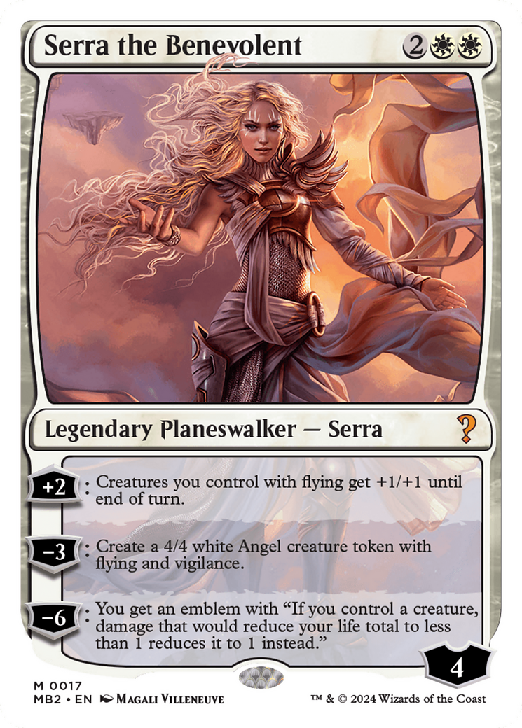 Serra the Benevolent (White Border) [Mystery Booster 2] | The Clever Kobold