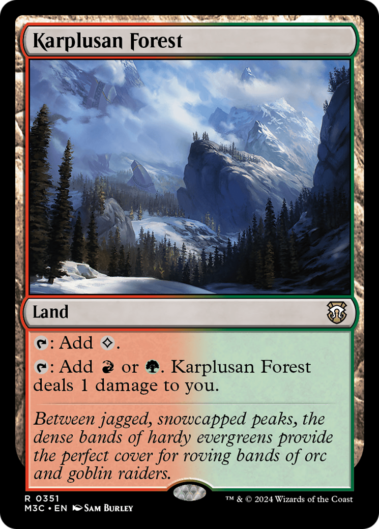 Karplusan Forest (Ripple Foil) [Modern Horizons 3 Commander] | The Clever Kobold