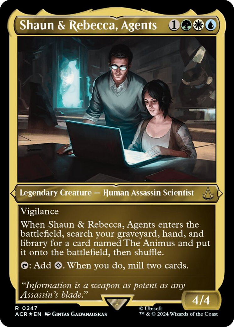 Shaun & Rebecca, Agents (Foil Etched) [Assassin's Creed] | The Clever Kobold