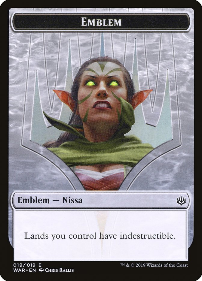 Nissa, Who Shakes the World Emblem [War of the Spark Tokens] | The Clever Kobold