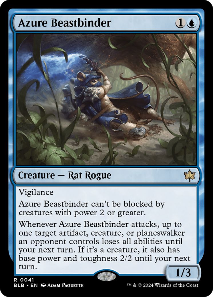 Azure Beastbinder [Bloomburrow] | The Clever Kobold